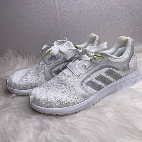 Adidas Edge Lux 5 Iridescent Striped Knit Running Shoe 9 - Picture 1 of 11